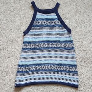 Anthropologie Moth Colmar Intarsia Sweater Knit Tank Size M